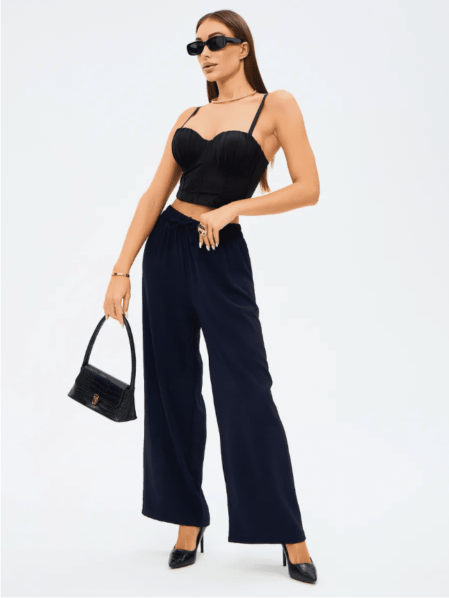 Women Cropped PJ Pants – Cozy Relaxed Fit | Multi - Occasion Wear, 4 - Way Stretch - Bella Babe by SK