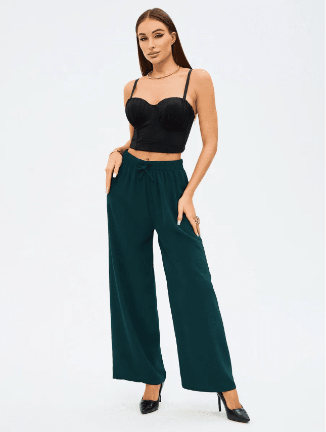 Women Cropped PJ Pants – Cozy Relaxed Fit | Multi - Occasion Wear, 4 - Way Stretch - Bella Babe by SK