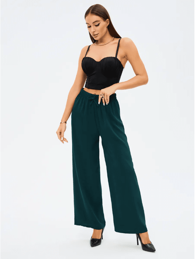Women Cropped PJ Pants – Cozy Relaxed Fit | Multi - Occasion Wear, 4 - Way Stretch - Bella Babe by SK